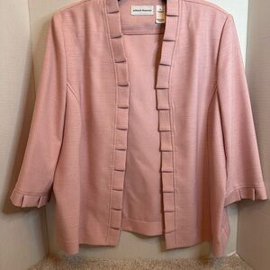 Vintage Alfred Dunner Soft Pink Ruffle Jacket, size 18, great condition
